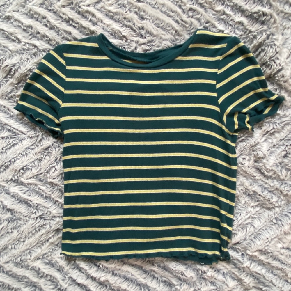 Light/Dark Green Striped T-shirt